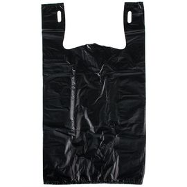 プラスチック食料雑貨のTシャツ袋の平野の黒12 x 6 X 21 （1000ctの黒）、HDPE材料
