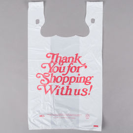 白い色はTシャツの買い物袋のプラスチックによってカスタマイズされる印刷感謝します