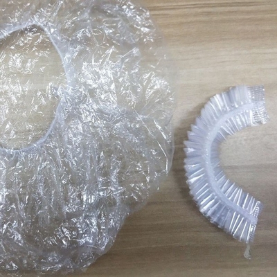 PEのプラスチック透明で使い捨て可能なヘッド帽子の防水大広間のヘア ドライヤの処理
