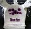 紫色の花はプラスチック買い物袋- 500 PC/場合、白い色、LDPE材料感謝します