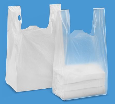 Tシャツの買い物袋13 mic。1000/case、印刷、HDPE材料を用いるWHITE色
