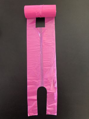 ロール オフィスおよび家の使用のTシャツの買い物袋、ピンクおよび紫色、テーブルのゴミ箱